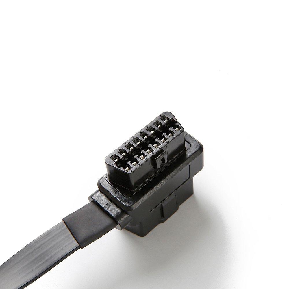 bbfly-A9 OBD II OBD2 16 Pin Splitter Extension 1x Male and 2X Female Extension Cable Adapter (2FT/60CM)