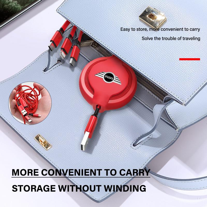 Кабель для зарядки 3 в 1 Micro USB Type C Мультизарядное устройство для Mini Cooper R50 R52 R53 R55 R56 R60 R61 F54 F55 F56 F60 Clubman