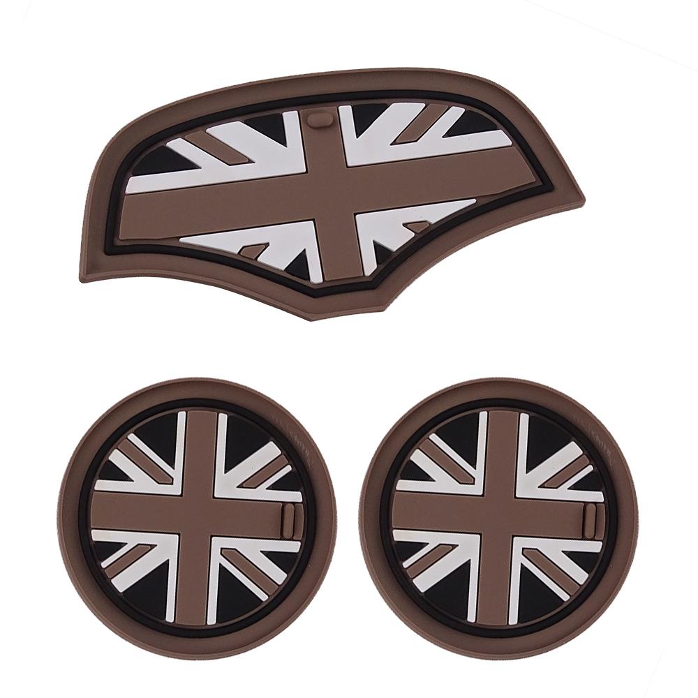 3 шт. Union Jack Подушка-подставка под чашку кофе для автомобиля, Хранение, Автомобильный нескользящий коврик, Аксессуары для Mini Cooper Clubman F55 F56 F60 F54 F57