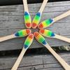 1 шт. деревянная радужная красочная головка бамбуковая зубная щетка с мягкой щетиной из волокна деревянная ручка для ухода за полостью рта