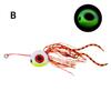 Sea Fishing Flame Moon Iron Plate Metal Lead Fish Bearded Squid Double Hooks Luminous Lure Bait Red Snapper Head