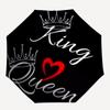 1pc King and Queen Crowns with Heart Umbrella with Plastic Handle,Compact & Stylish,Cartoon Pattern,Outdoor UmbrellaPT411