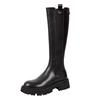 Женские рыцарские сапоги весна и осень новые ретро сапоги до колена для полных мм, тонкие сапоги, длинные сапоги