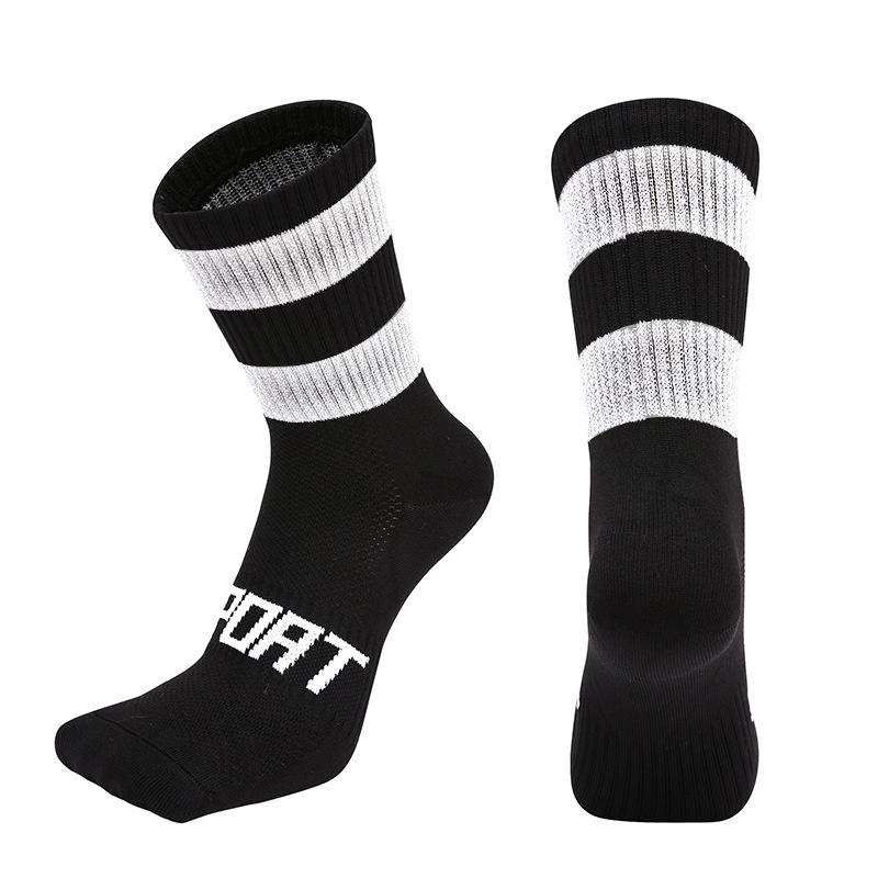 Men's and Children's Night Riding Reflective Cycling Socks Breathable Cycling Socks Running Socks Fitness Socks
