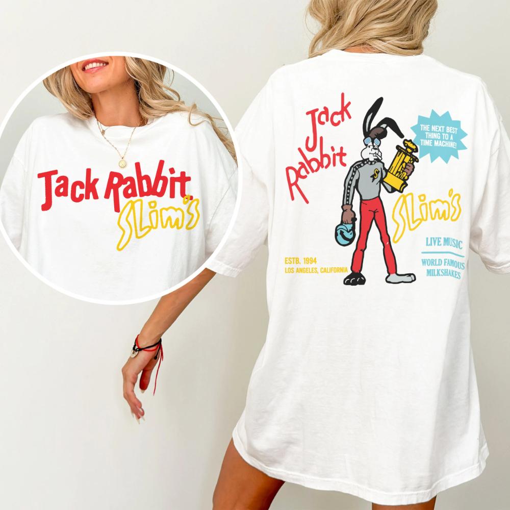 Ретро Футболка с изображением фильма Тарантино Винтажная футболка Jack Rabbit Slims с графическим принтом из «Криминального чтива» Графическая одежда Футболка с коротким рукавом Унисекс
