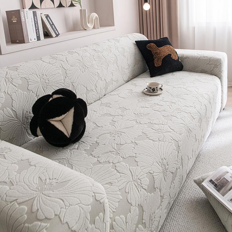 Elastic 1pc Striped Sofa Cover | Anti-Scratch & Non-Slip Couch Protector for All Seasons, Fits Single To Four-Seater Sofas