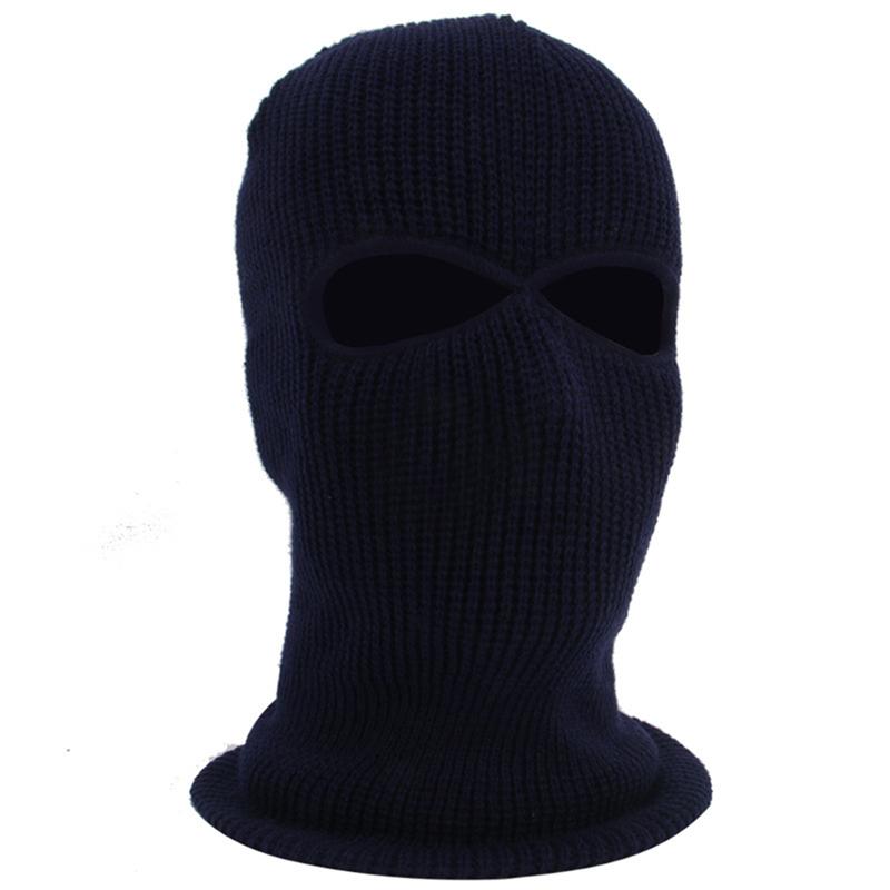 Motorcycle Ski Full Face Masks Cover Windproof Winter Warm Hat 2 Holes Soft Comfortable Windproof Knit Hat Scarf