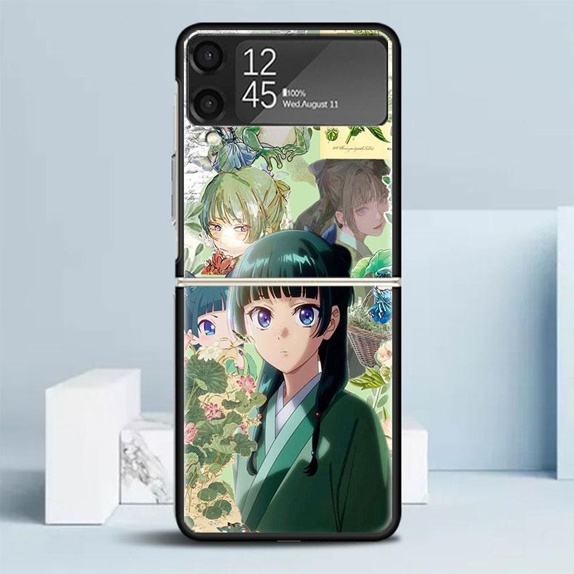 A-Apothecary D-Diaries Аниме Черная Обложка для Чехла Телефона Samsung Galaxy Z Flip 7 6 5 4 3 5G Flip7 Flip6 Flip5 Flip4 Flip3 Узор