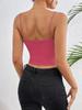Укороченные топы, сексуальный однотонный топ на бретельках с лямкой на бретельках, женские летние майки с открытой спиной, модный повседневный топ без рукавов, женский укороченный жилет без рукавов