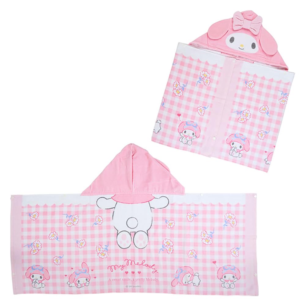 Sanrio Полотенце с капюшоном My Melody My 75 x 120 x 1 Персонаж SANRIO 052621, Мелоди, см,