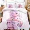 3D-печать аниме Re Zero Rem Ram Emilia комплект постельного белья для мальчиков и девочек Twin Queen Size пододеяльник наволочка кровать дети взрослые