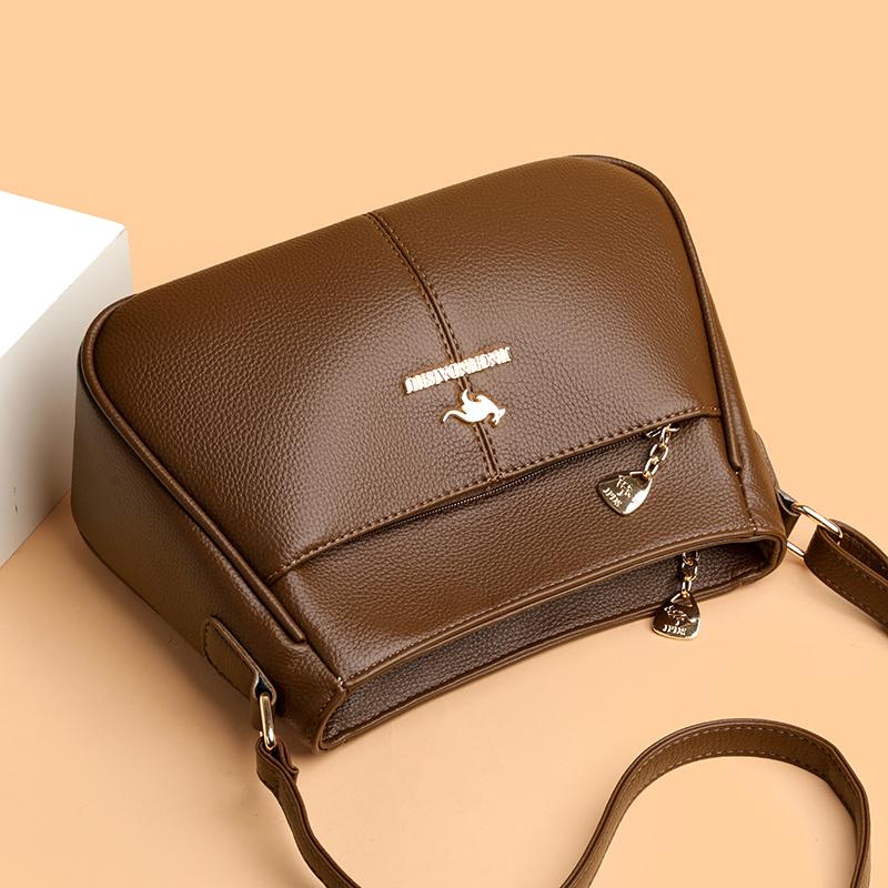 Женская сумка из мягкой кожи, сумка через плечо, большая вместимость, сумка через плечо