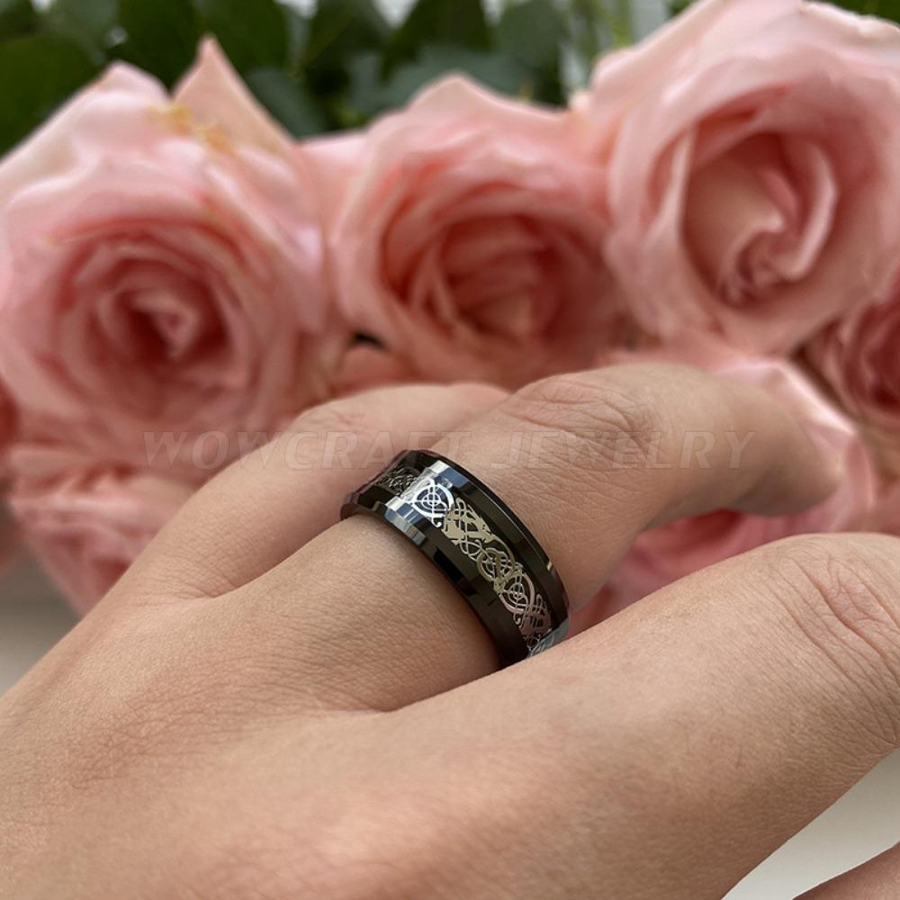 Seulement Love Black Infinity Heart Couple Rings for Women Men Stainless Steel Jewelry for New Listing Gothic Accessories