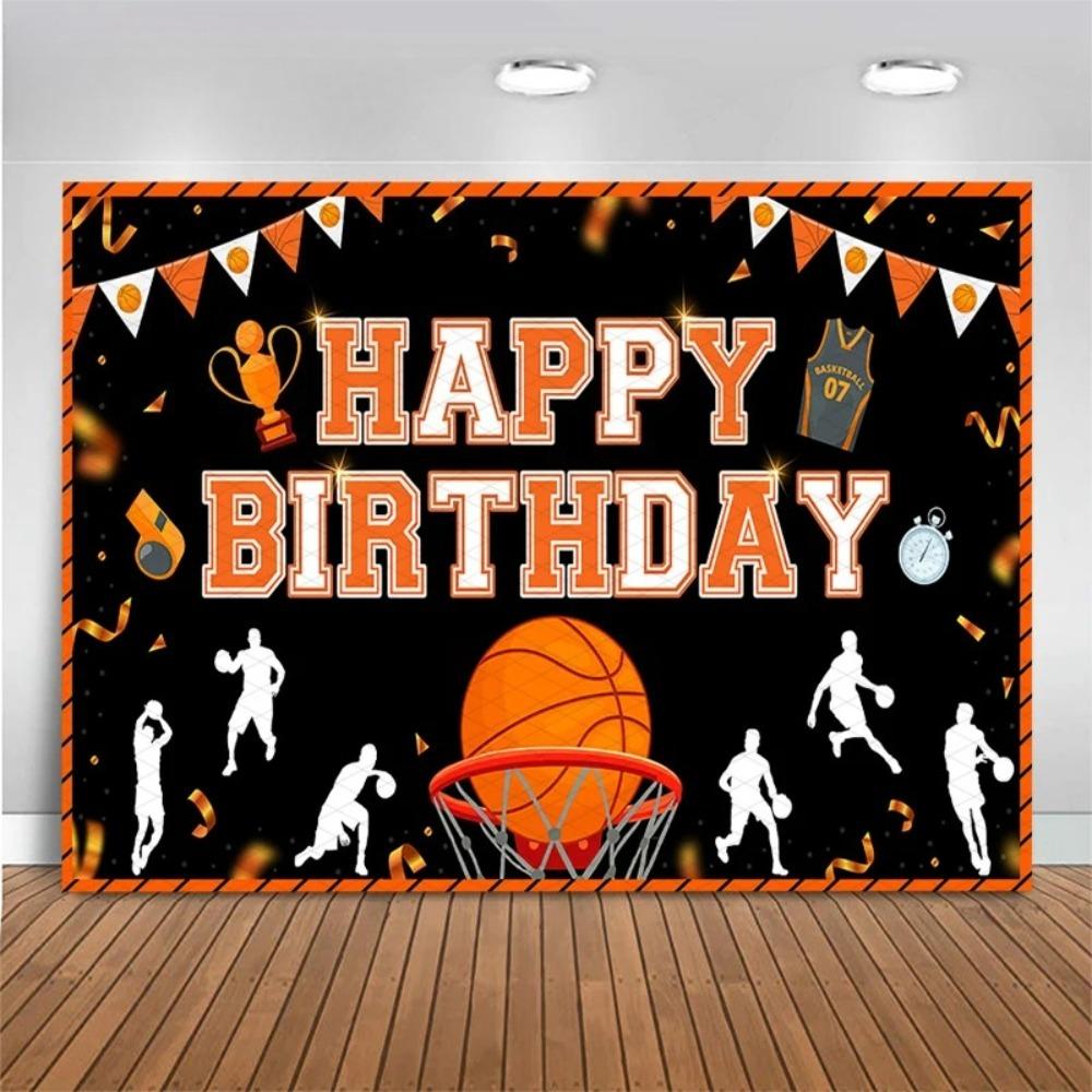 Basketball Flag Player Boy Sports Themed Banner Background Boy Birthday Party Home Decoration Photography Background Cloth