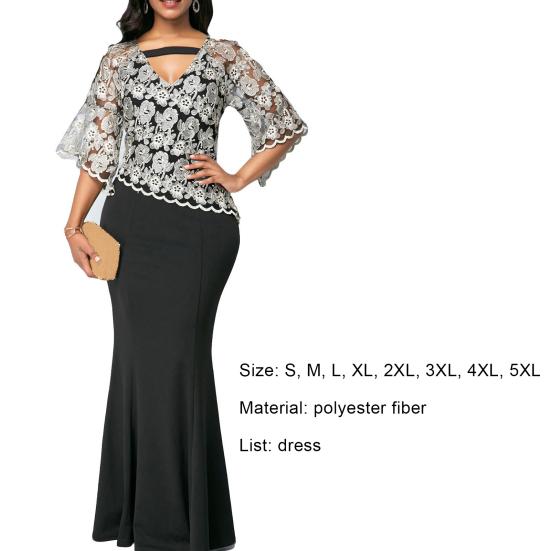 Леди Нижние Юбки Плюс Размер Вечернее Платье Кружева Лоскутное Женское Платье С Оборками Прозрачное Платье для Вечеринки