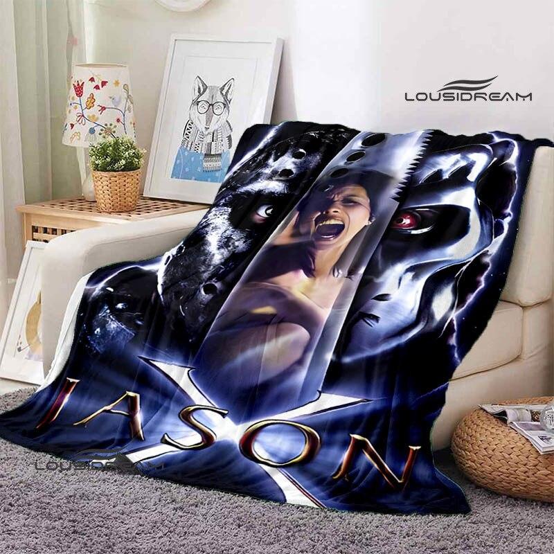 Friday the 13th Jason Print Blanket Fashion Home Decor Flannel Soft Cozy Blanket Home Travel Essential Birthday Gifts