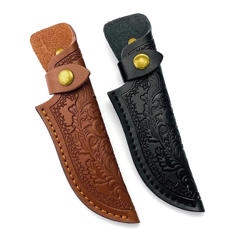 Pocket Knife Sheath Handmade Pouches Leathers Knife Holsters Straight Knife Holder Outdoor Carry Sheath Tool Easy To Us