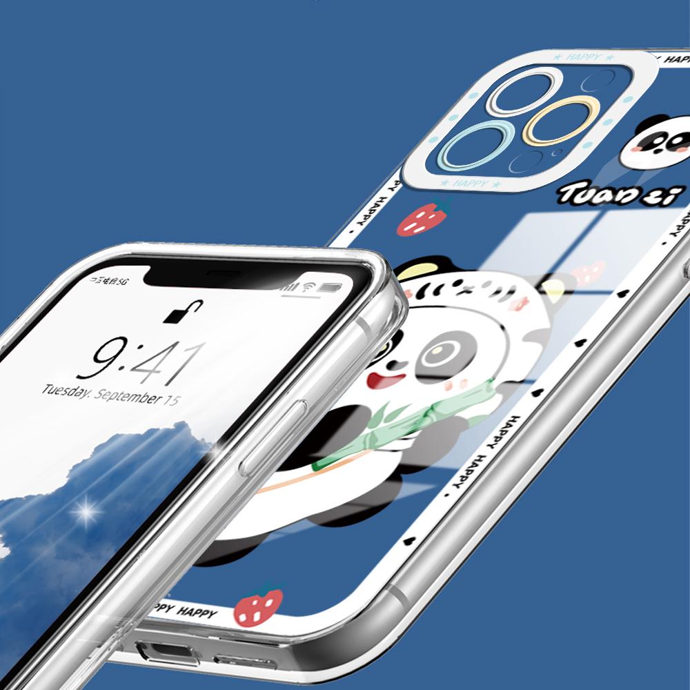 For Vivo Y15S Y17S Y36 Y20 Y22S Y28 Y75 Y33S Y18 V27 V29e V30e V20 V21 Tecno Pova 5 Soft Transparent Phone Case Cartoon Cute Panda Pattern Cover
