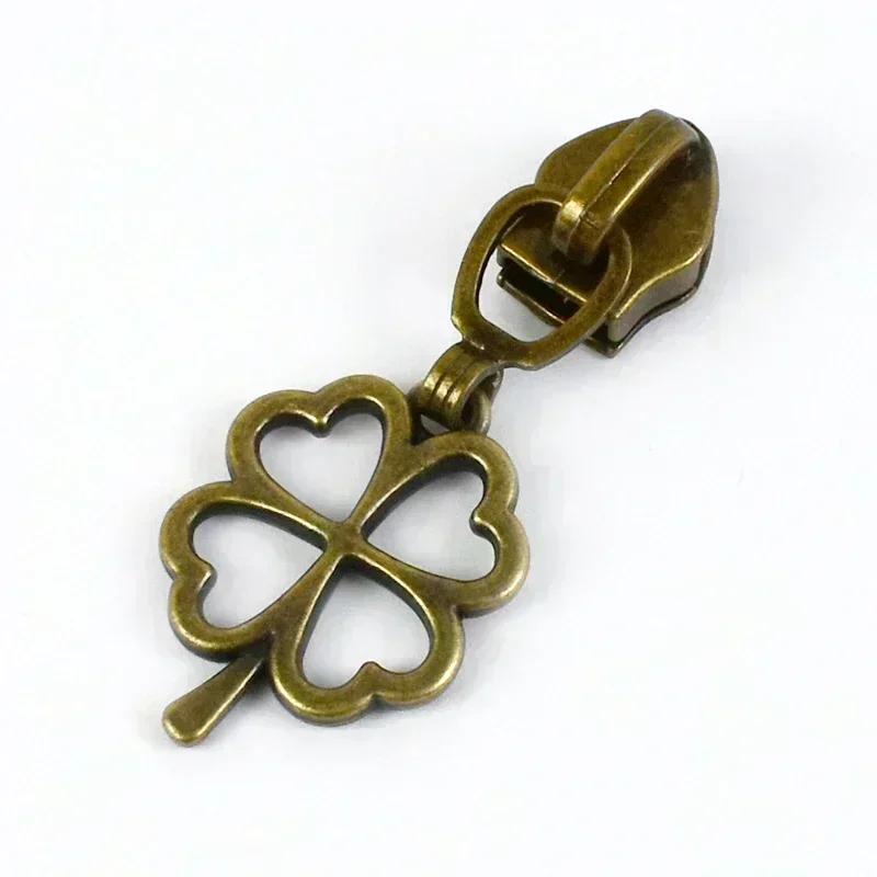 Meetee 5-20 шт. 5# Слайдер для нейлоновых молний, головка молнии из цинкового сплава, декор, бронзовый пуллер для молний, аксессуары для шитья куртки, пальто