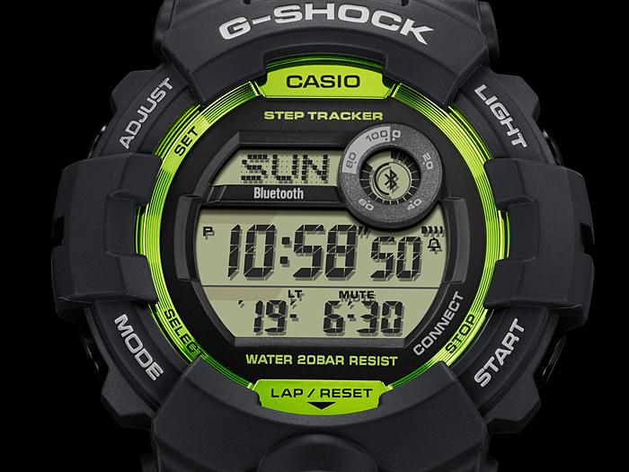 Casio Мужские цифровые кварцевые часы GBD-800-8 из смолы, водонепроницаемые 200 м, ударопрочные
