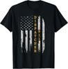 Thin Gold Line Flag American USA Patriotic 911 Dispatcher Gift Unisex T-Shirt