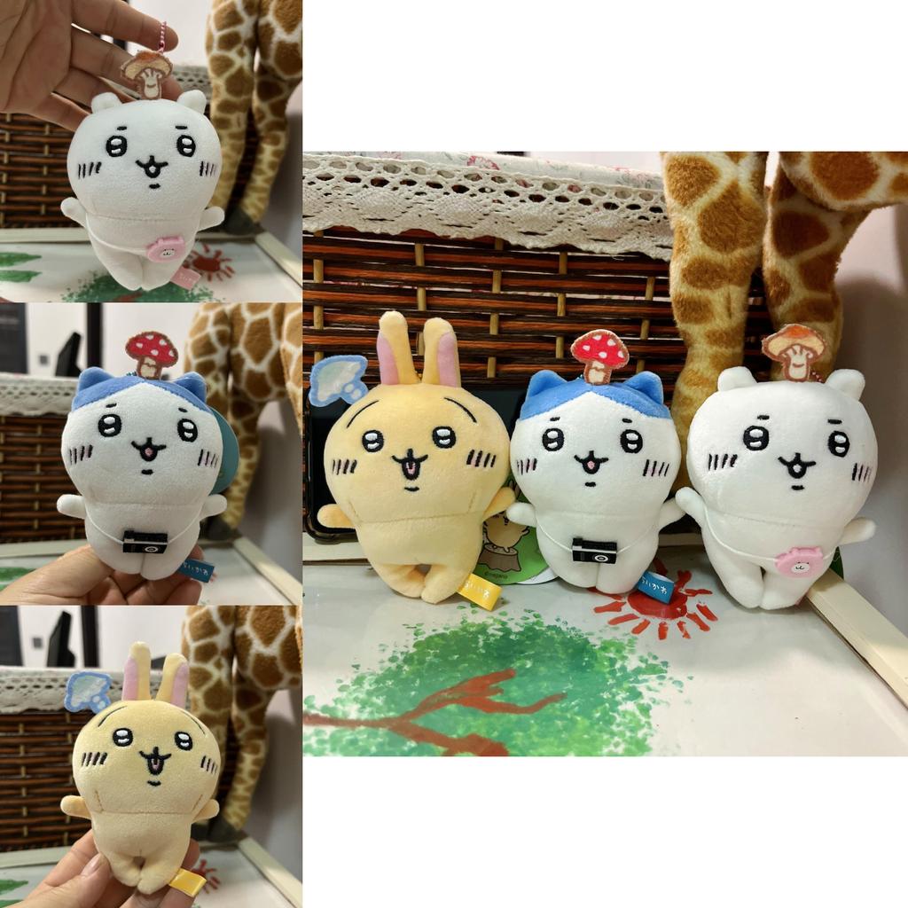 Японский мультяшный плюшевый брелок Chiikawa из короткого плюша для украшения рюкзака девочки