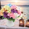 Dyed Edged Fake Flower Ball Silk Cloth Simulation Flowers Foam Flower Bouquet  Valentine's Day Gift