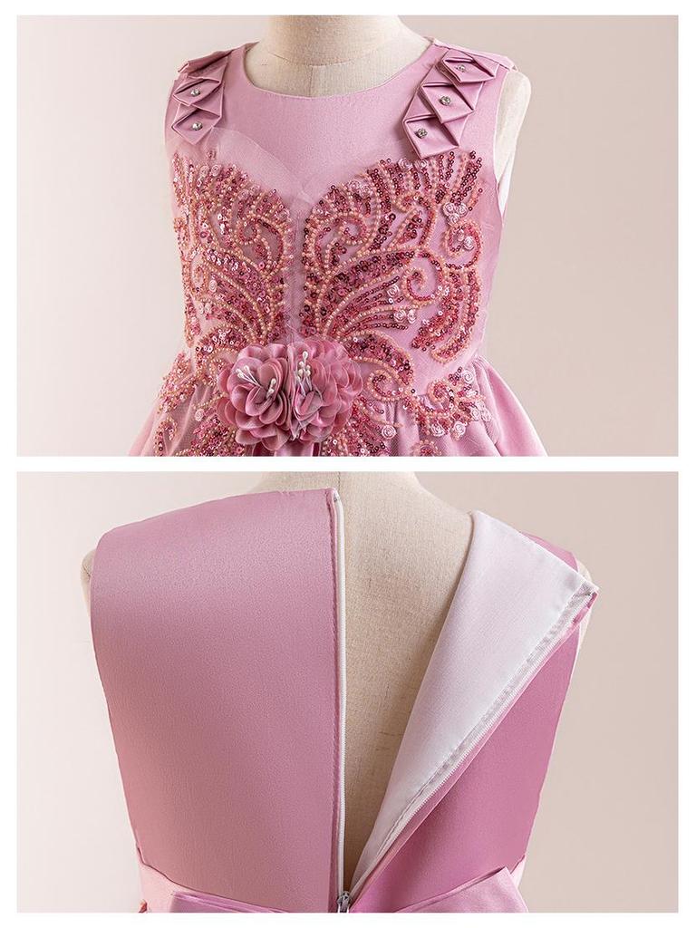 New Sleeveless Princess Dress for Kids - Flower Girl & Show Host Outfit
