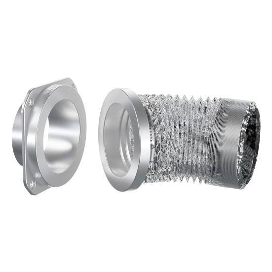 1 Set Exhaust Connector Metal Housing Magnetic Dryer Vent Connector Kit Easy Cleaning Air-Tight Exhaust