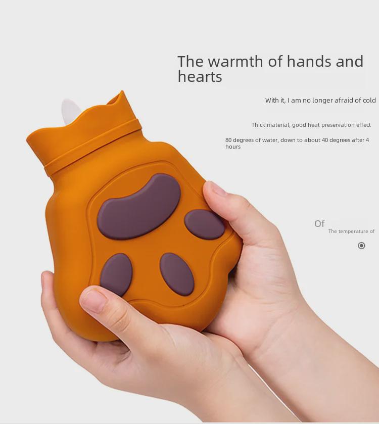 Силиконовый мешок для горячей/холодной воды Bear Paw: Грелка для рук и ледяной компресс «кошачья лапка», которую можно использовать в микроволновой печи