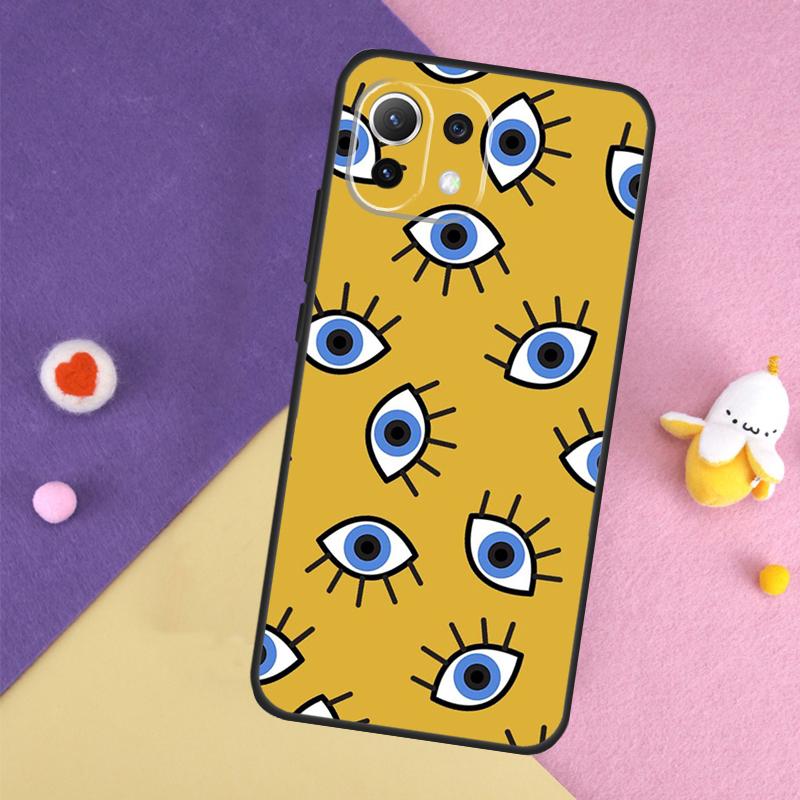 Синий чехол 'Сглаз' для Xiaomi 14T 11T 12T 13T Pro 13 14 15 Ultra POCO X7 Pro X3 X5 X6 F5 F6 M6 Pro