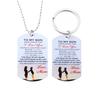 BLUELANS NECKLACE Wonderful Love You Military Dog My Son Tag To I Letter Pendant Necklace/Keychain Women Present
