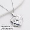 Stainless Steel Silver & Gold Women's Heart Photo Frame Locket Necklace