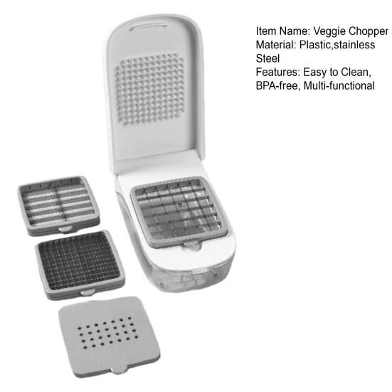 Vegetable Chopper Stainless Steel Durable Easy Effortlessly Cut To Clean BPA-free Multi-functional Veggie Slicer