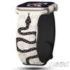 Engraved Silicone Strap For Apple Watch Band 46mm 45mm 44mm 42mm 41mm 40mm 49mm 38MM Correa Snake Texture Bracelet Series 10 8 9 7 SE 6 5 4 3 Ultra 2