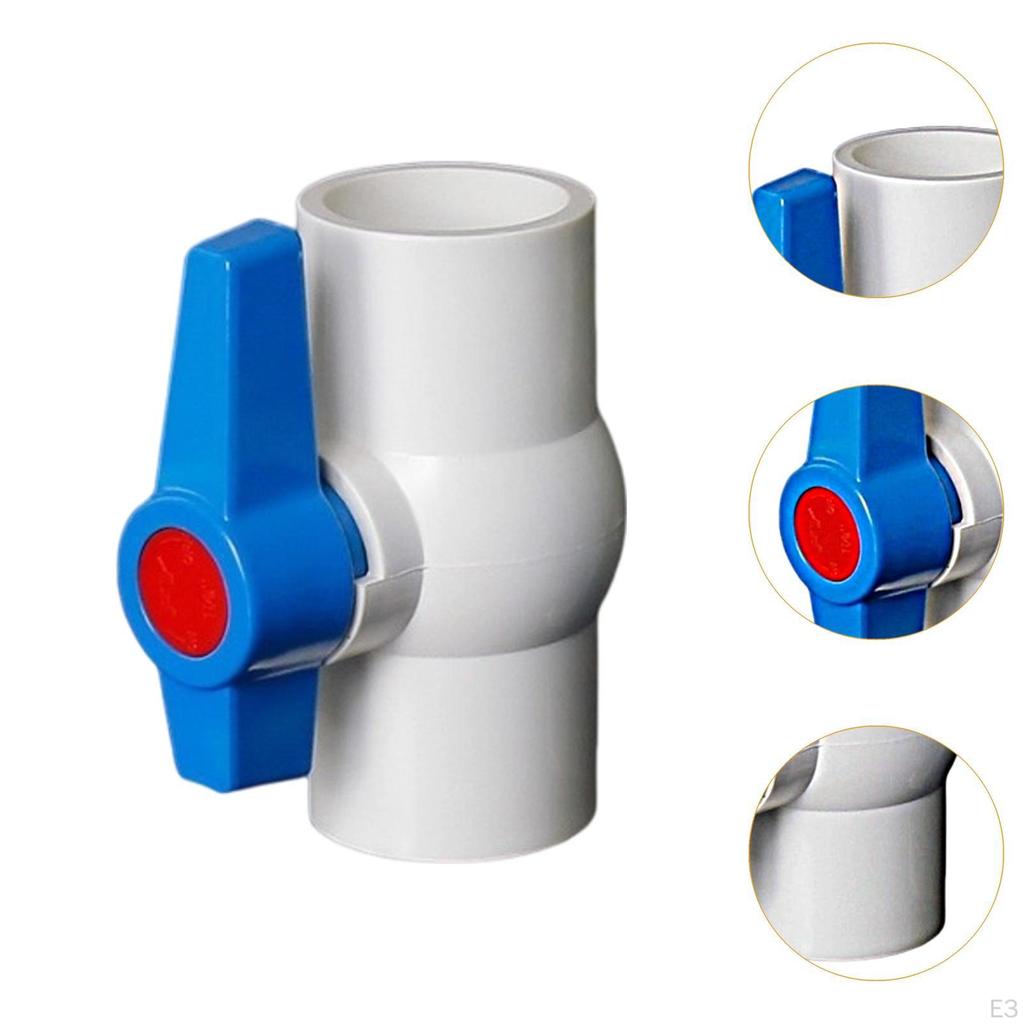 PVC Ball Valve Pipe Fitting with T Handle Water Shut Off for Projects