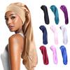 1Pc Silk Satin Bonnet Solid Color Polyester Long Hair Night Sleep Cap Double Sided Dreadlocks Braids Hair Hat Women