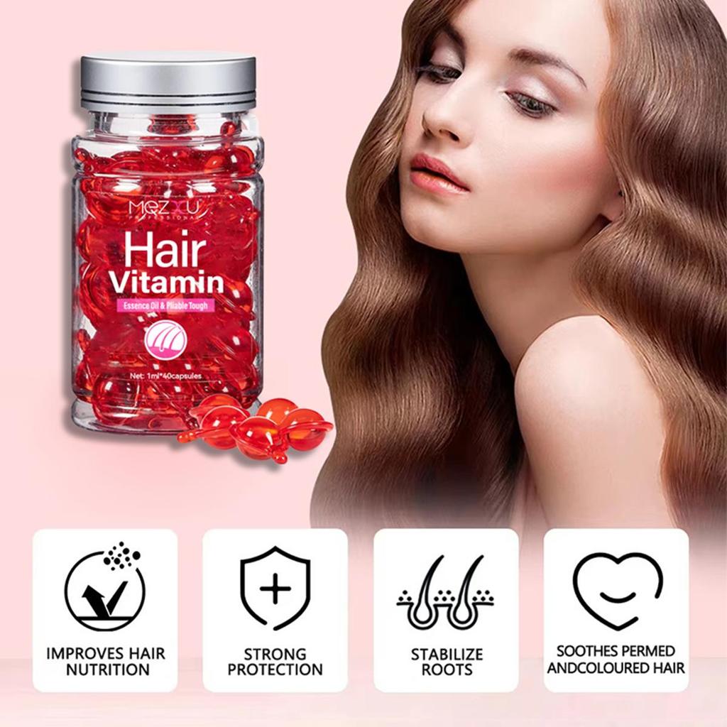 Масло для волос 20 капсул - Витамины для волос A C E Pro B5 - Сыворотка для ухода за волосами - Сыворотка для волос для вьющихся и поврежденных волос