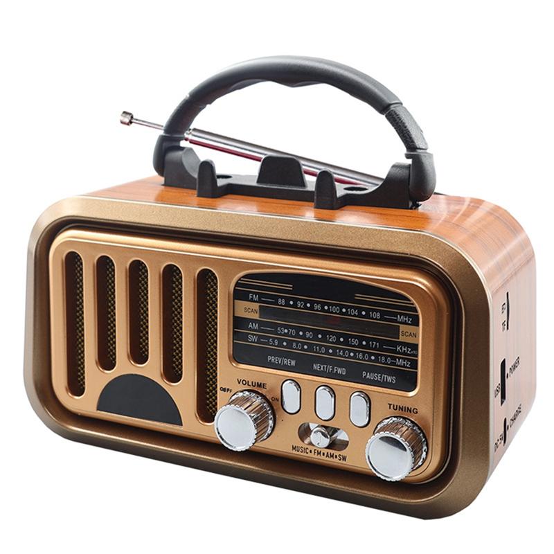 B03B-Винтажное Ретро Портативное FM AM SW Радио, Беспроводной Bluetooth Динамик, TF Карта и USB MP3 Музыкальный Плеер