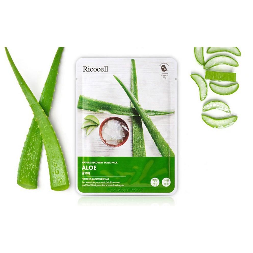 Маска-патч для восстановления кожиricosel Nature Recovery Mask Pack Алоэ, 30 шт., 1 упаковка