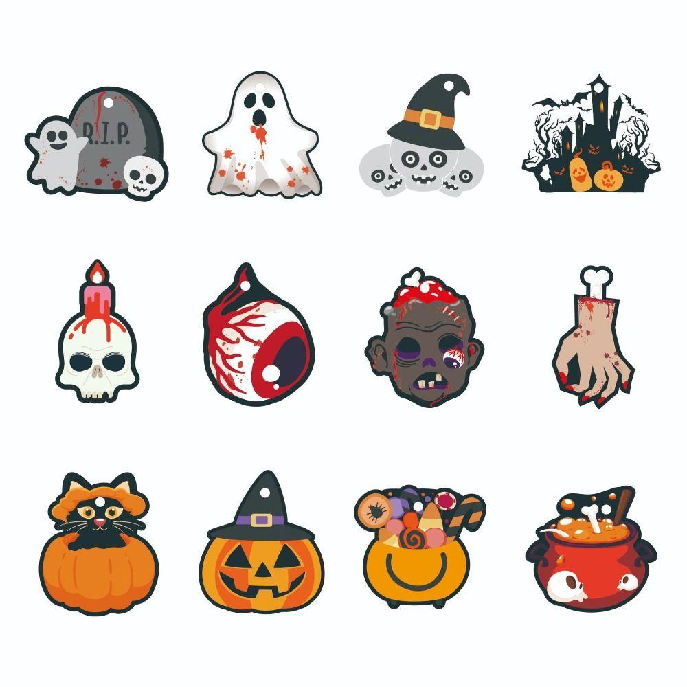 Ghost Haunted House Pull Flags Pumpkin Ghost Garden Banner Funny Halloween Flags  Party Supplies