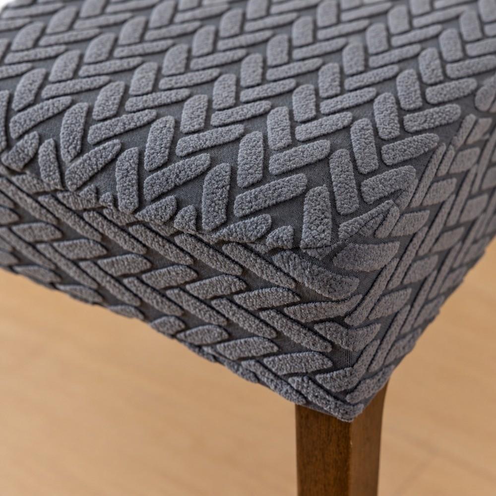 Breathable Dining Chair Cover Stretch Jacquard Seat Cover Casual Dining
