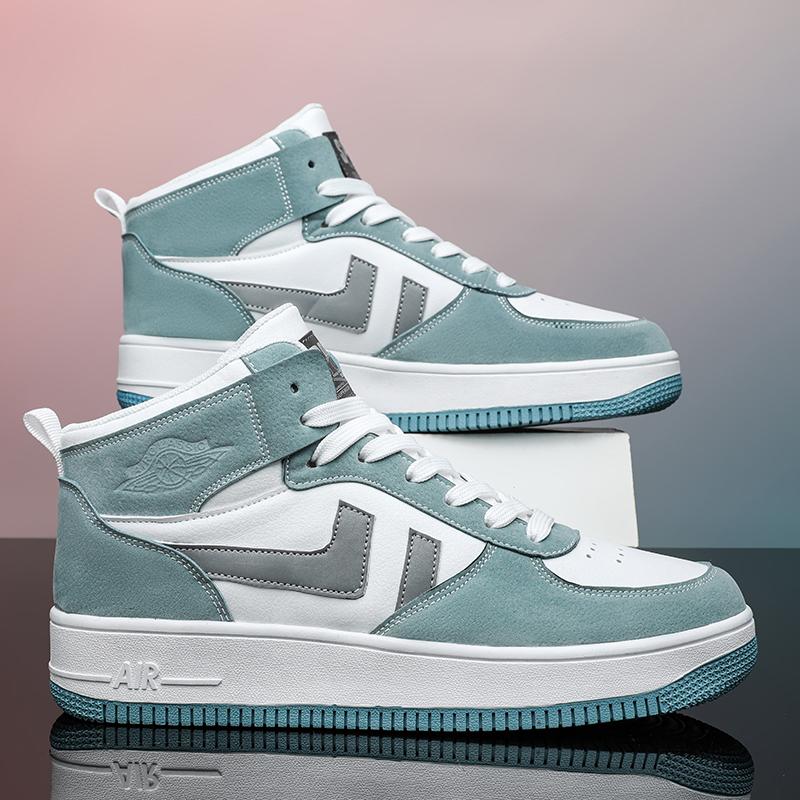 Fashion Men's Trending High Top  Skateboarding Shoes Male Casual Cool Street Style Shoes Sneakers for Teens