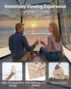 Pop up Sports Tent, 1.27x1.27 m Clear Bubble Tent for 1 Person, Waterproof Outdoor Pod with Floor Mat & Top Cover, Garden Igloo Dome Tents Camping