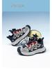 Happy Bear Unisex Spring Leather Kids' Sports Shoes with Rotating Button