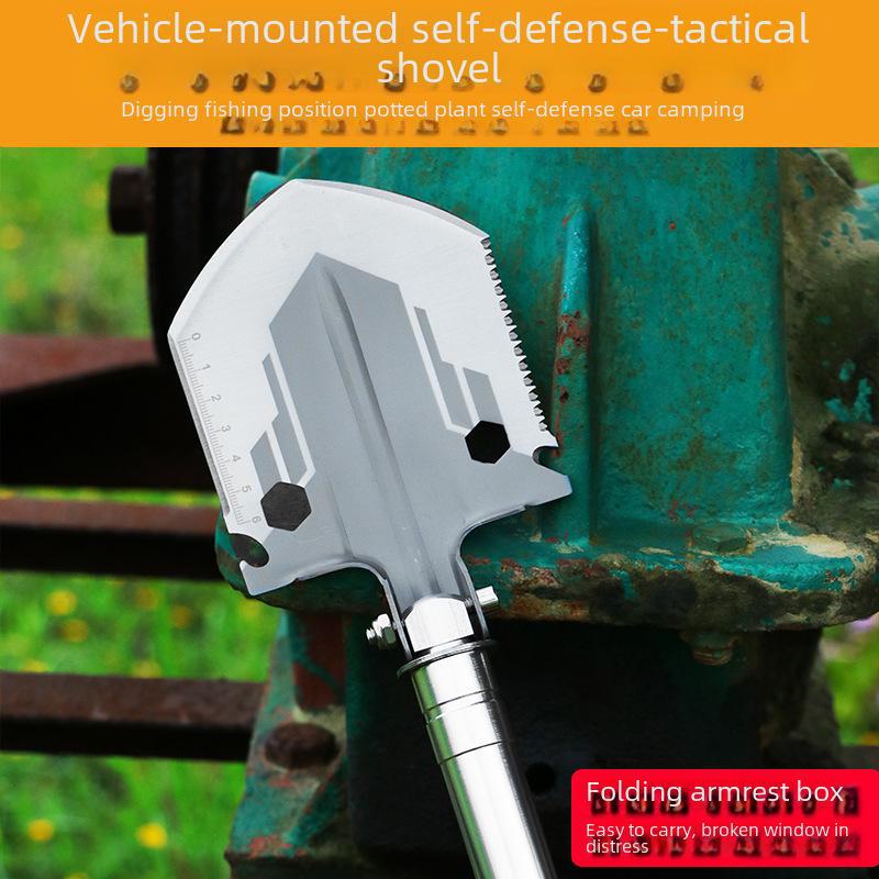 Multifunctional Folding Engineer Shovel - Portable, Durable Manganese Steel for Outdoor Use