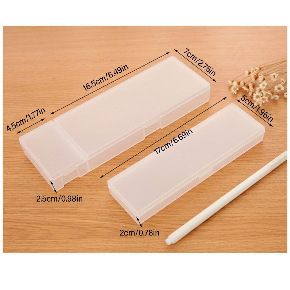 Frosted Pencil Case Non-toxic Stationery Box Simple Pencil Box  for School