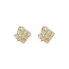 Sparkling Square Zirconia Flower Luxury Earring For Women Party Jewelry Accessories Gifts