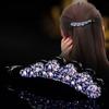Casual Rhinestones Banana Clip Elegant Ponytail Holder Crystal Hair Claws For Women Girls