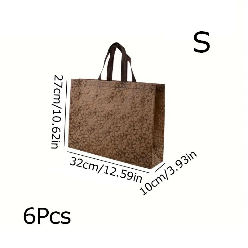 Шесть подарочных пакетов, новый стиль, сумка для одежды, тисненая упаковочная сумка, подарочная сумка для покупок, коммерческая нетканая сумка